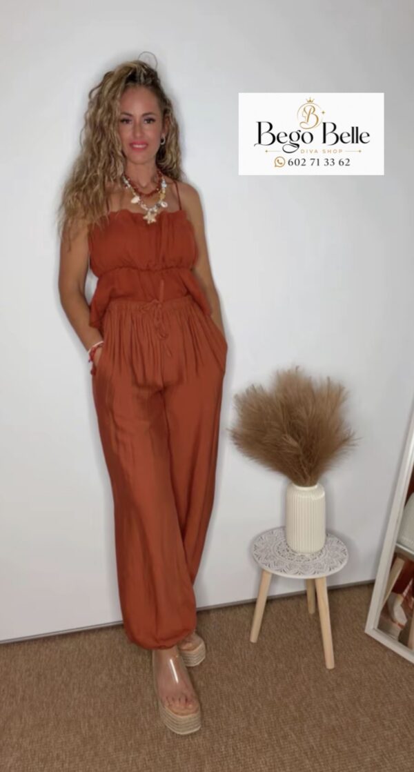 Top sirena y pantalón lazo